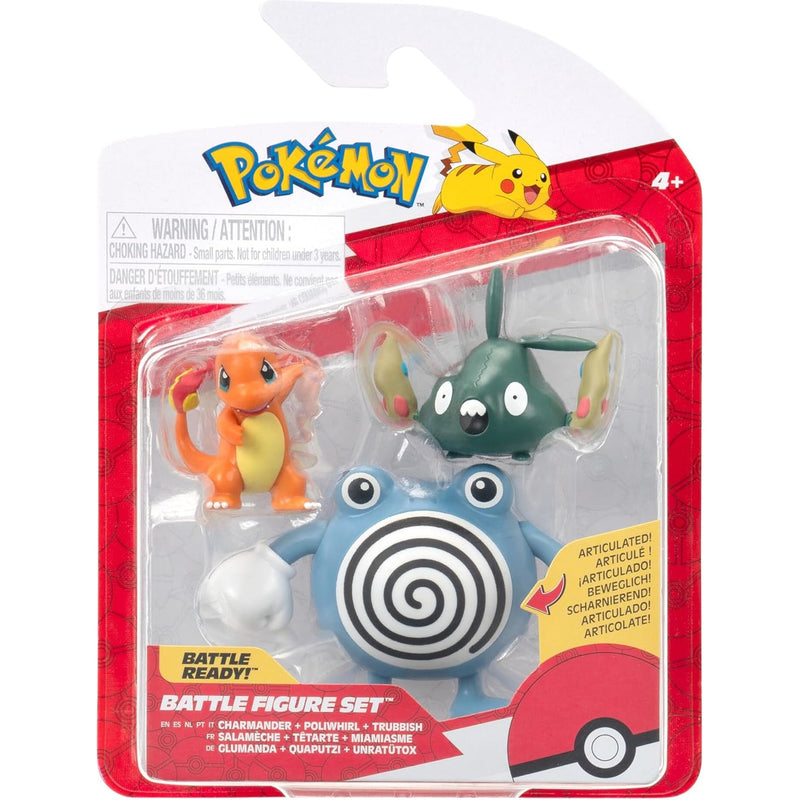 Zabawka POKEMON BATTLE FIGURE SET 3-PAK ZESTAW CHARMANDER  - kolekcjonerska Jazwares premium dla dzieci fanow