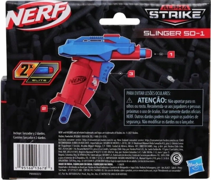 NERF PISTOLET STRZAŁKI ALPHA STRIKE SLIN - widok 4 opakowania szczegoly zabawka kolekcja