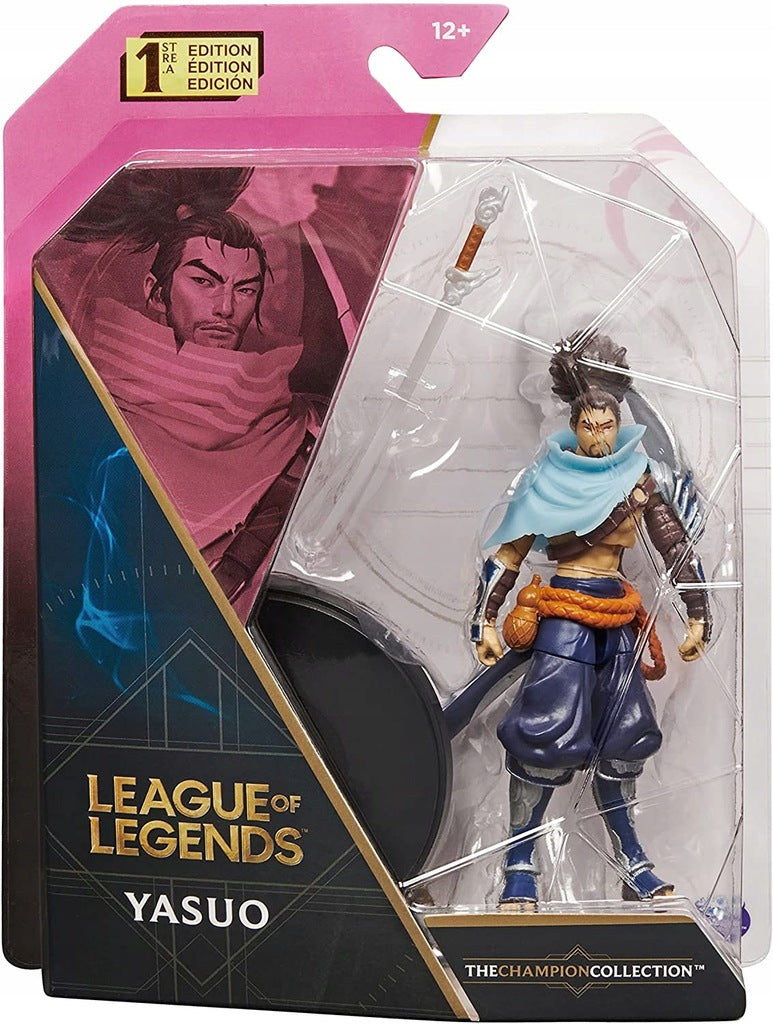 LEAGUE OF LEGENDS RUCHOMA  YASUO RIOT 12 - widok 2 opakowania szczegoly zabawka kolekcja