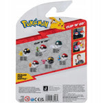 POKEMON CLIP 'N' GO  TREECKO + POKE BALL - widok 3 opakowania szczegoly zabawka kolekcja