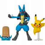 POKEMON ORYGINALNE FIGURKI ZESTAW 3-PAK  - widok 2 opakowania szczegoly zabawka kolekcja