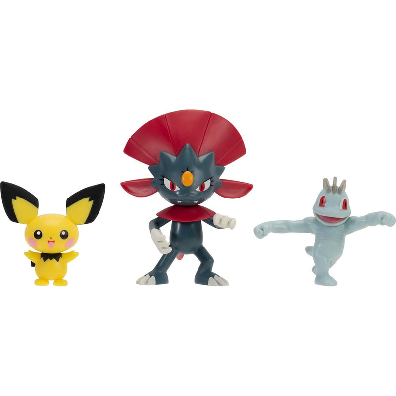POKEMON BATTLE FIGURE SET 3-PAK ZESTAW F - widok 3 opakowania Jazwares szczegoly kolekcja