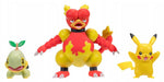 POKEMON FIGURKI 3-PAK PIKACHU + TURTWIG  - widok 2 opakowania szczegoly zabawka kolekcja