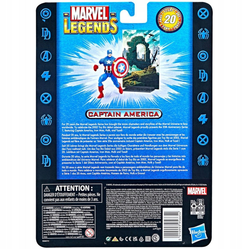 MARVEL LEGENDS RUCHOMA  KAPITAN AMERYKA - widok 4 opakowania szczegoly zabawka kolekcja