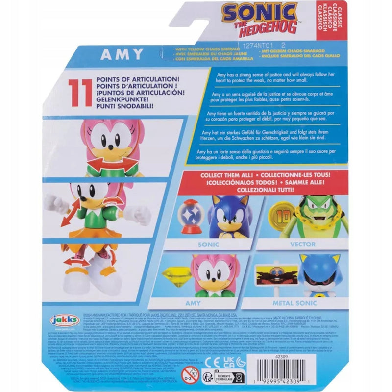SONIC THE HEDGEHOG  CLASSIC AMY + ŻÓŁTY  - widok 5 opakowania szczegoly zabawka kolekcja