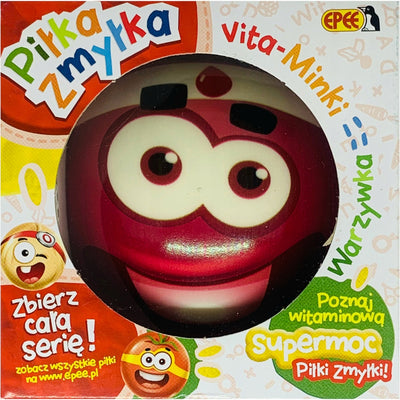 Zabawka PIŁKA ZMYŁKA VITA-MINKI WARZYWKA EPEE BURAK ŻELAZN - kolekcjonerska premium zabawki Aseo dla dzieci