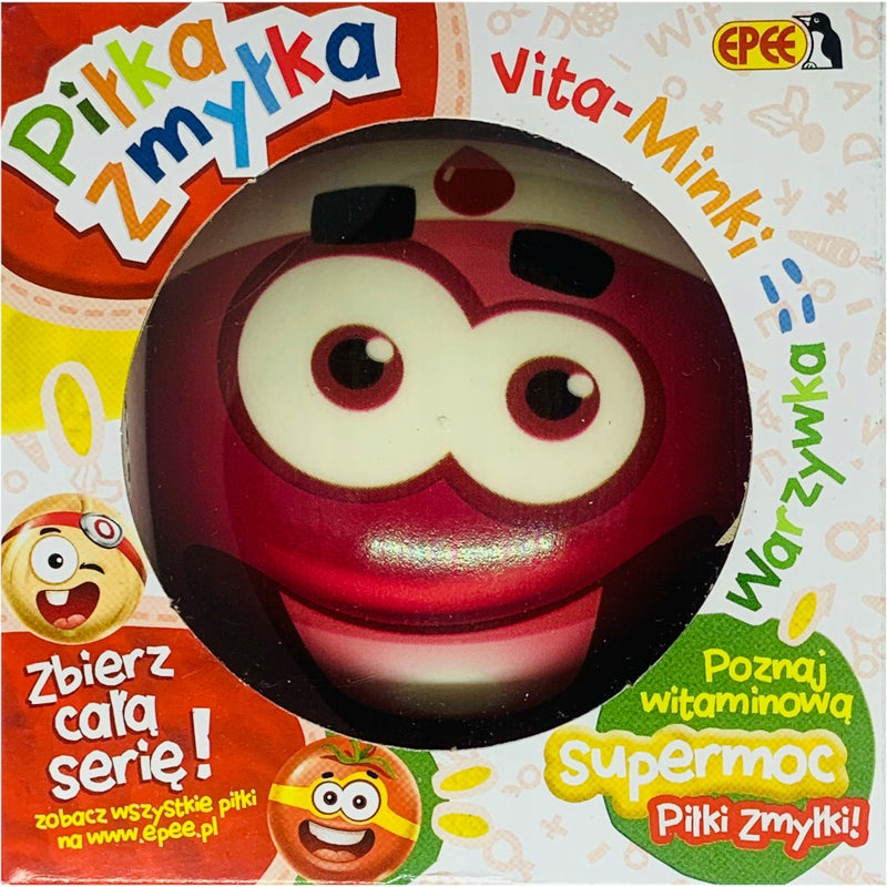 Zabawka PIŁKA ZMYŁKA VITA-MINKI WARZYWKA EPEE BURAK ŻELAZN - kolekcjonerska premium zabawki Aseo dla dzieci
