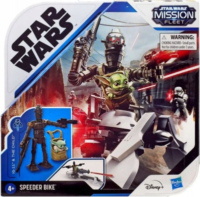 Zabawka STAR WARS MISSION FLEET SPEEDER BIKE IG-11 + CHILD - kolekcjonerska premium zabawki Aseo dla dzieci