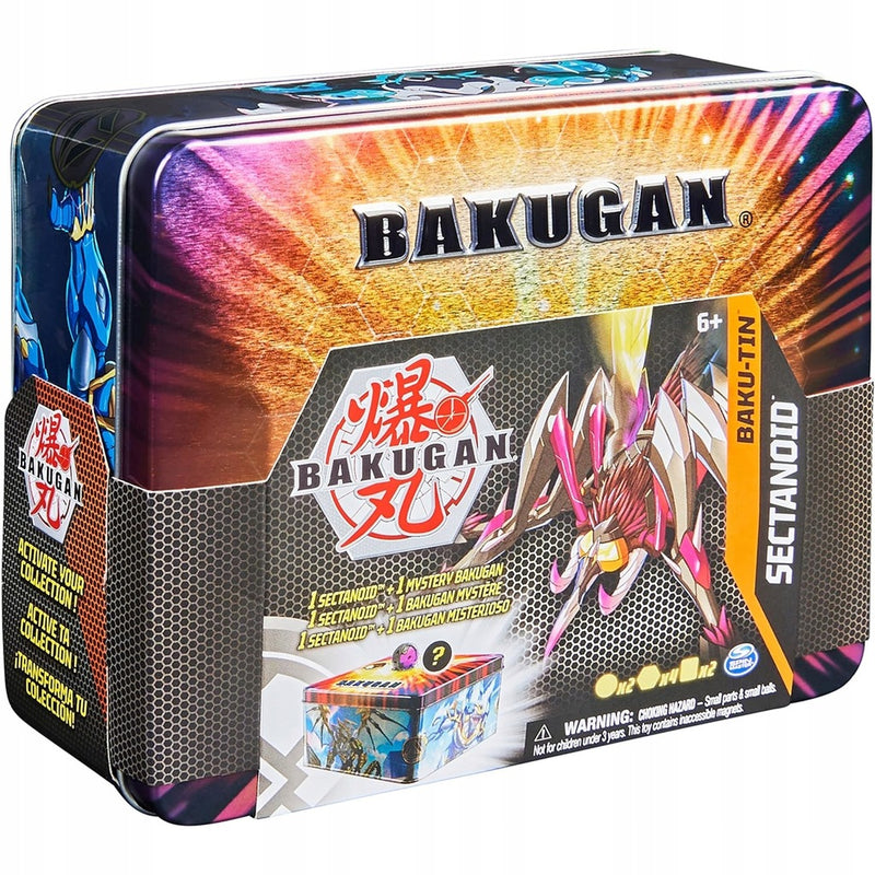BAKUGAN BAKU-TIN PUSZKA KOLEKCJONERA + D - widok 2 opakowania szczegoly zabawka kolekcja