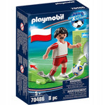 Zabawka PLAYMOBIL PIŁKARZ REPREZENTACJI POLSKI 70486 - kolekcjonerska premium zabawki Aseo dla dzieci