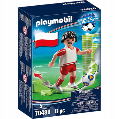 Zabawka PLAYMOBIL PIŁKARZ REPREZENTACJI POLSKI 70486 - kolekcjonerska premium zabawki Aseo dla dzieci