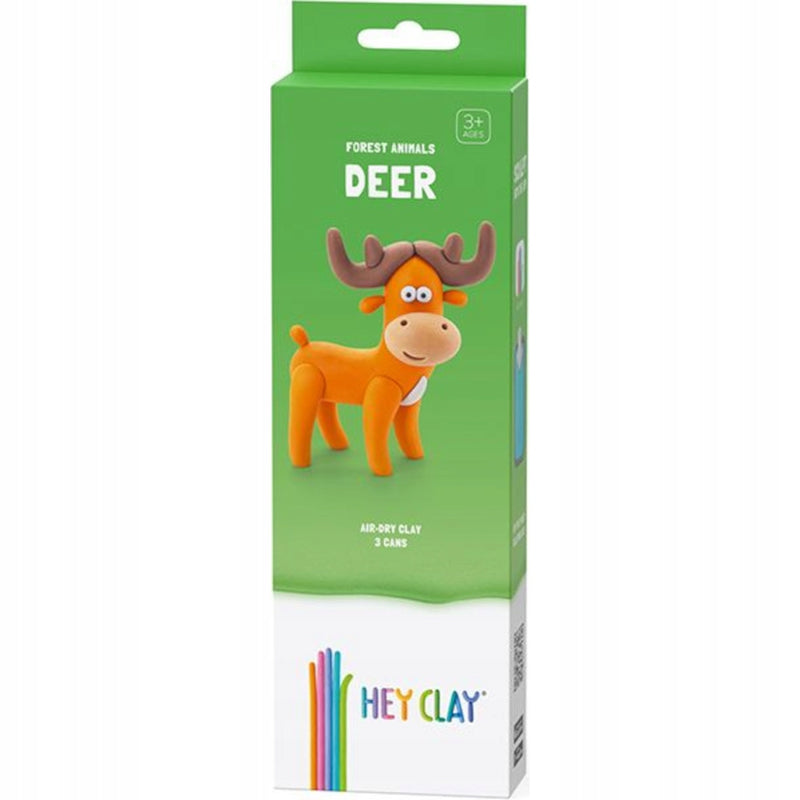 Zabawka HEY CLAY FOREST ANIMALS DEER 3 TUBKI - kolekcjonerska premium zabawki Aseo dla dzieci