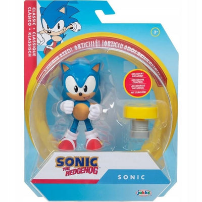 Zabawka SONIC THE HEDGEHOG CLASSIC SONIC 10cm + WYSKOCZNIA - kolekcjonerska premium zabawki Aseo dla dzieci