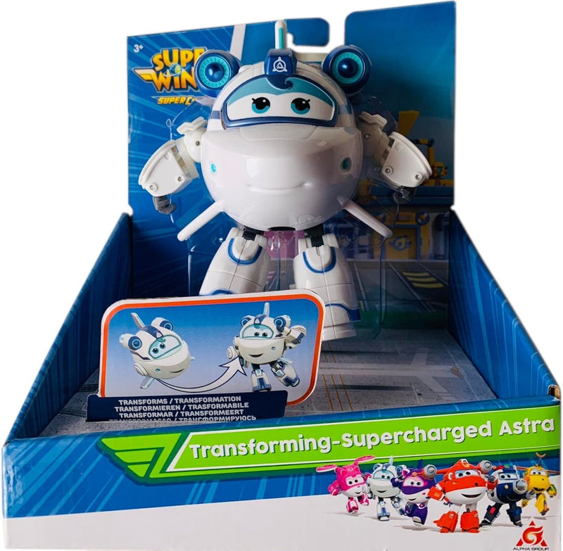 Zabawka SUPER WINGS SAMOLOT ROBOT TRANSFORMUJĄCY ASTRA - kolekcjonerska premium zabawki Aseo dla dzieci