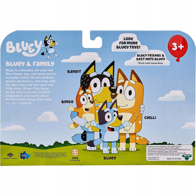 BLUEY BINGO CHILLI BANDIT ZESTAW FIGUREK - widok 5 opakowania szczegoly zabawka kolekcja