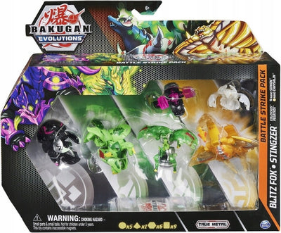 Zabawka BAKUGAN EVOLUTIONS BATTLE PACK BLITZ FOX STINGZER - kolekcjonerska premium zabawki Aseo dla dzieci