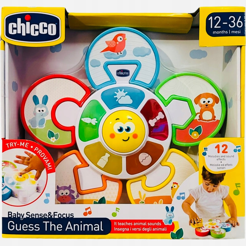 Zabawka CHICCO UKŁADANKA ODGANIJ ZWIERZĄTKO GUESS THE ANIM - kolekcjonerska premium zabawki Aseo dla dzieci