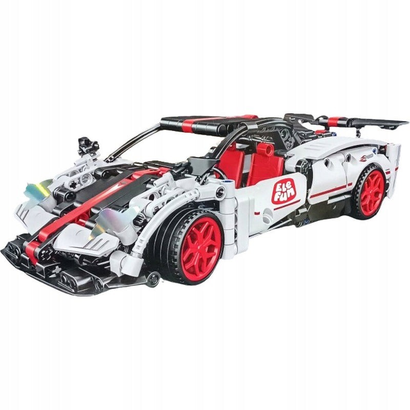 KLOCKI ELEFUN RACING CAR SAMOCHÓD WYŚCIG - widok 3 opakowania szczegoly zabawka kolekcja