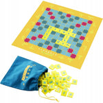 SCRABBLE JUNIOR GRA RODZINNA MATTEL - widok 3 opakowania szczegoly zabawka kolekcja collectible