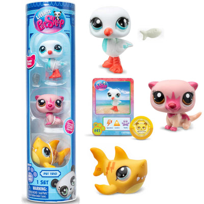 Littlest Pet Shop Lps Seria 1 Pet Trio Zestaw 3-Pak Figurek Island Vibes