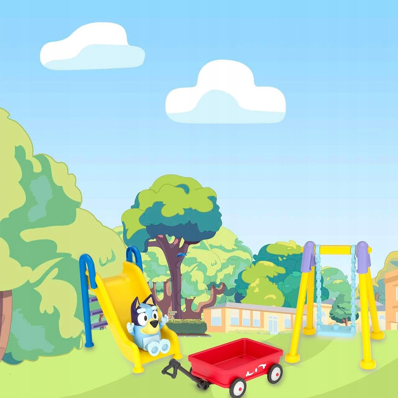 BLUEY MOOSE TOYS ZESTAW BLUEY'S PLAYGROU - widok 6 opakowania szczegoly zabawka kolekcja