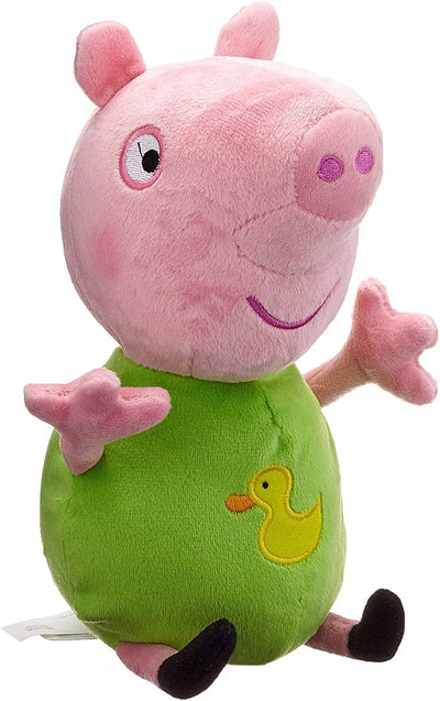 Zabawka ŚWINKA PEPPA GEORGE MASKOTKA PLUSZAK 28cm JAZWARES - kolekcjonerska premium zabawki Aseo dla dzieci