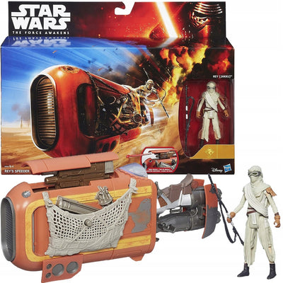 Zabawka STAR WARS JEDI REY'S SPEEDER + REY JAKKU HASBRO - kolekcjonerska premium zabawki Aseo dla dzieci
