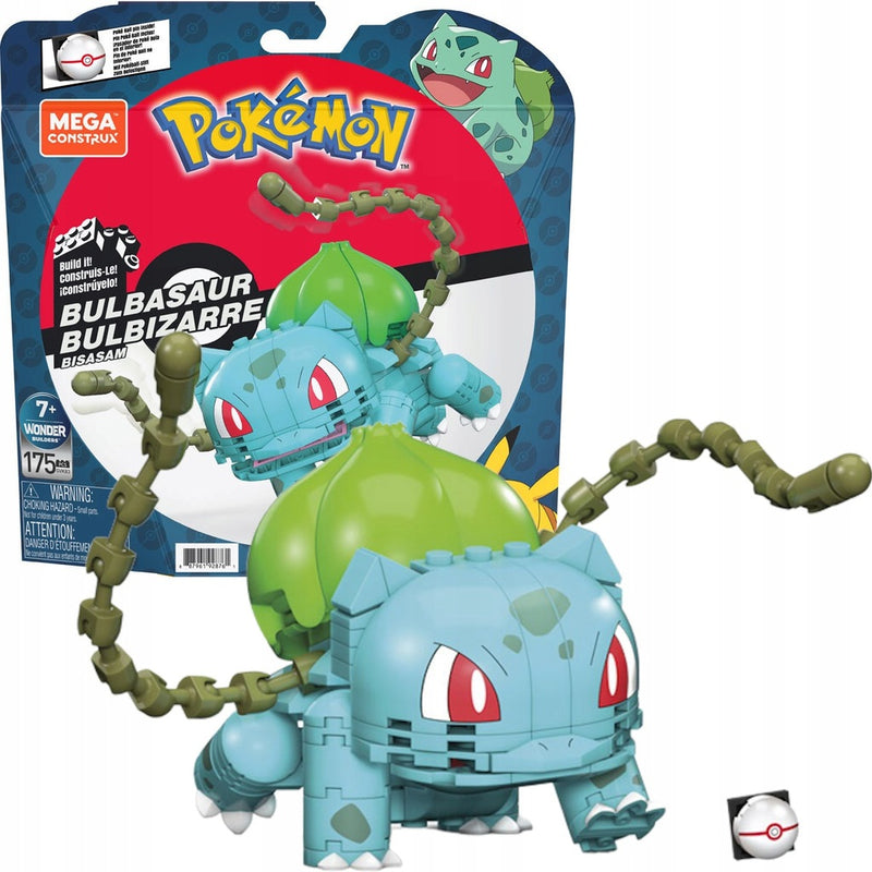 Zabawka MEGA CONSTRUX POKEMON KLOCKI  BULBASAUR - kolekcjonerska premium zabawki Aseo dla dzieci