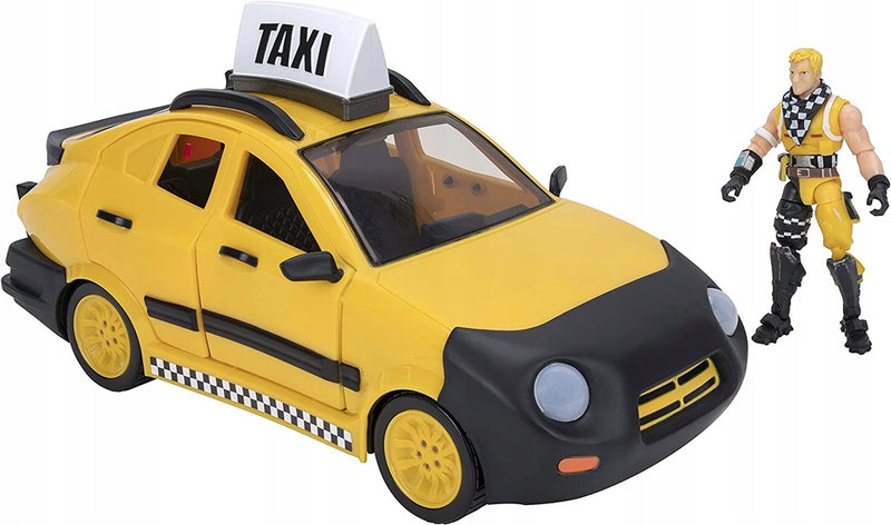 FORTNITE TAXI POJAZD +  CABBIE TAXI FATH - widok 5 opakowania szczegoly zabawka kolekcja