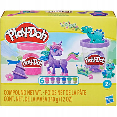 PLAY-DOH SPARKLE BŁYSZCZĄCA CIASTOLINA Z - widok 2 opakowania szczegoly zabawka kolekcja