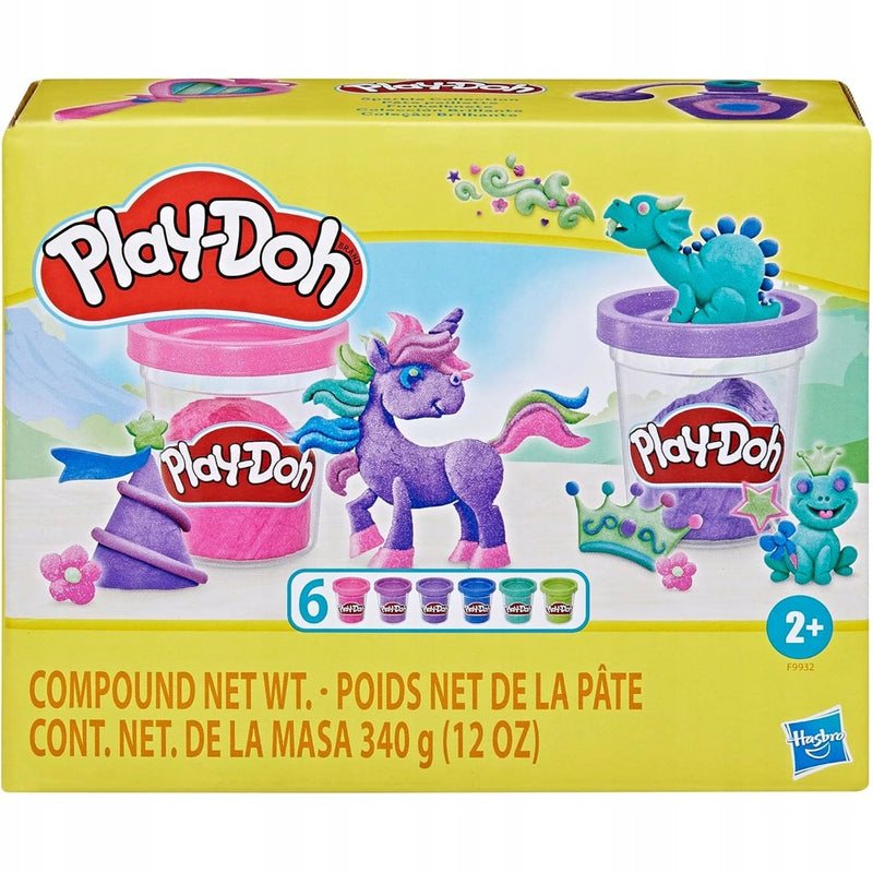 PLAY-DOH SPARKLE BŁYSZCZĄCA CIASTOLINA Z - widok 2 opakowania szczegoly zabawka kolekcja