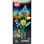 KLOCKI ELEFUN FLOWERS KWIATOWY BUKIET 3D - widok 3 opakowania szczegoly zabawka kolekcja