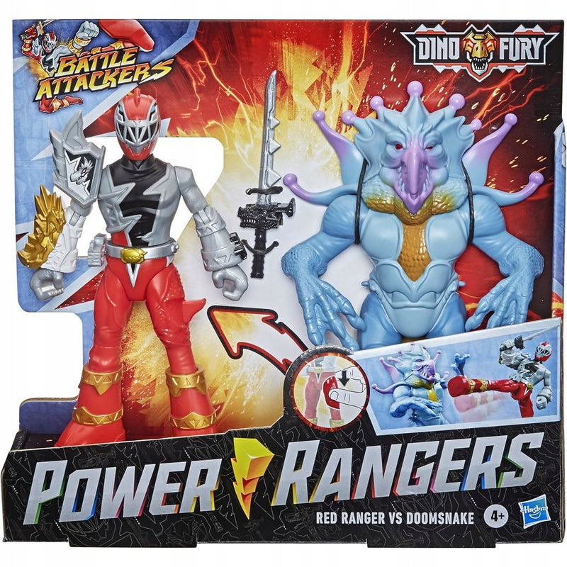 Zabawka POWER RANGERS DINO FURY BATTLE ATTACKERS RED CZERW - kolekcjonerska premium zabawki Aseo dla dzieci