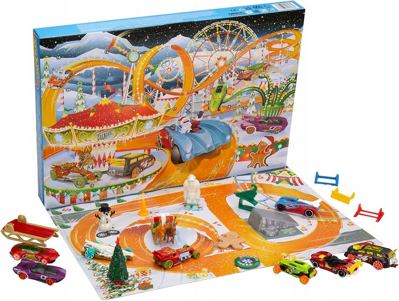 Zabawka HOT WHEELS KALENDARZ ADWENTOWY ADVENT CALENDAR - kolekcjonerska premium zabawki Aseo dla dzieci