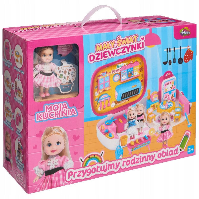 Zabawka MOJA KUCHNIA PRZYGOTUJMY RODZINY OBIAD LALKA 4KIDZ - kolekcjonerska premium zabawki Aseo dla dzieci