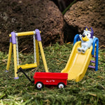 BLUEY MOOSE TOYS ZESTAW BLUEY'S PLAYGROU - widok 7 opakowania szczegoly zabawka kolekcja