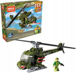 Zabawka MEGA CONSTRUX BLOKS HELIKOPTER WOJSKOWY MATTEL - kolekcjonerska premium zabawki Aseo dla dzieci