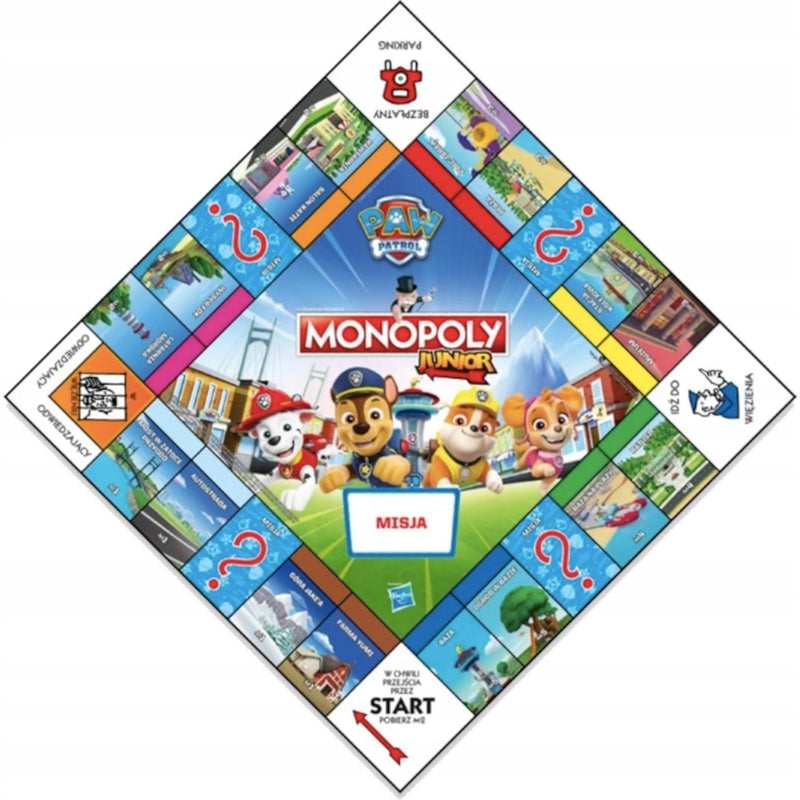 MONOPOLY JUNIOR PSI PATROL GRA HASBRO - widok 2 opakowania szczegoly zabawka kolekcja