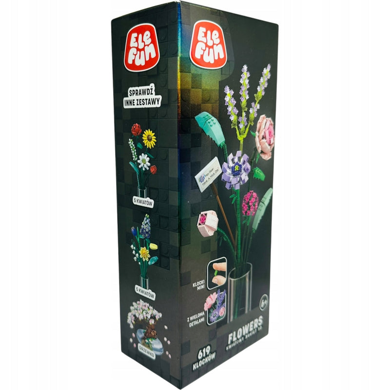 Zabawka KLOCKI ELEFUN FLOWERS KWIATOWY BUKIET 3D 1657 - kolekcjonerska premium zabawki Aseo dla dzieci