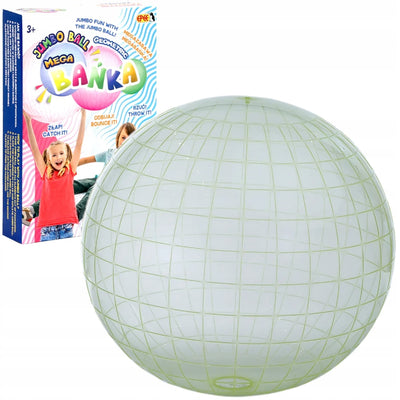 Zabawka MEGA BAŃKA GEOMETRIC JUMBO BALL LIMONKOWA 80cm - kolekcjonerska premium zabawki Aseo dla dzieci
