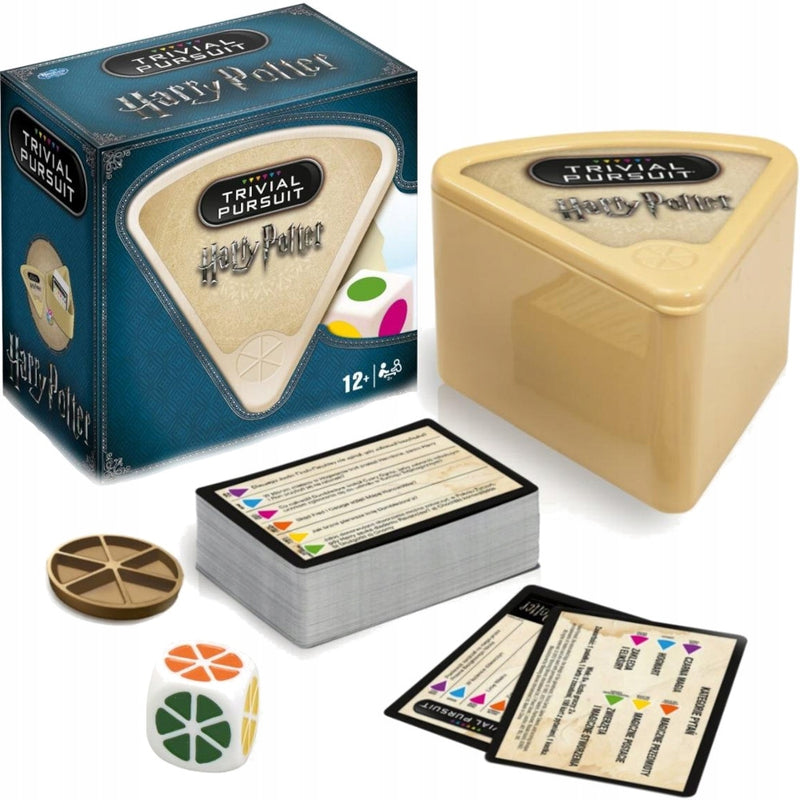 TRIVIAL PURSUIT HARRY POTTER GRA IMPREZO - widok 2 opakowania szczegoly zabawka kolekcja