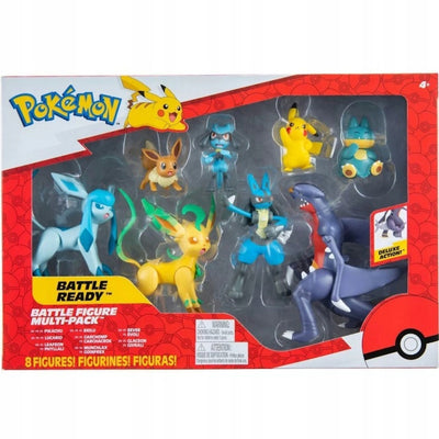 POKEMON 8-PAK GARCHOMP LUCARIO LEAFEON G - widok 2 opakowania szczegoly zabawka kolekcja