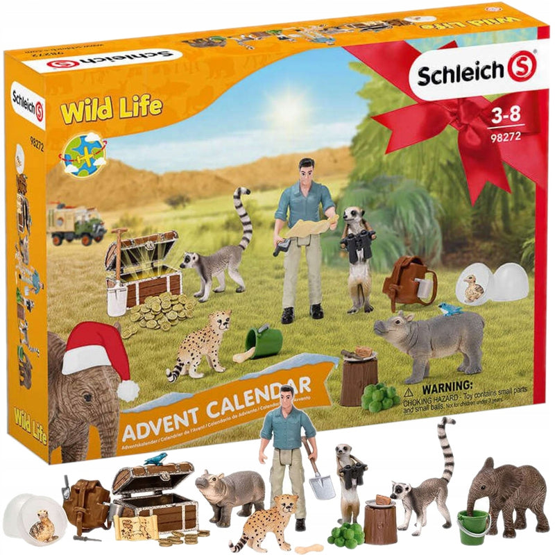 Zabawka SCHLEICH WILD LIFE KALENDARZ ADWENTOWY DZIKIE ZWIE - kolekcjonerska premium zabawki Aseo dla dzieci