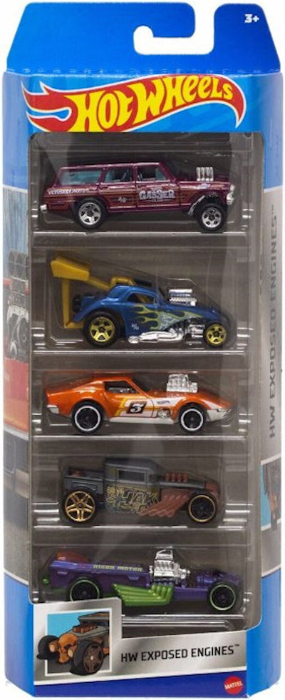 HOT WHEELS HW EXPOSED ENGINES AUTKA 5-PA - widok 2 opakowania szczegoly zabawka kolekcja