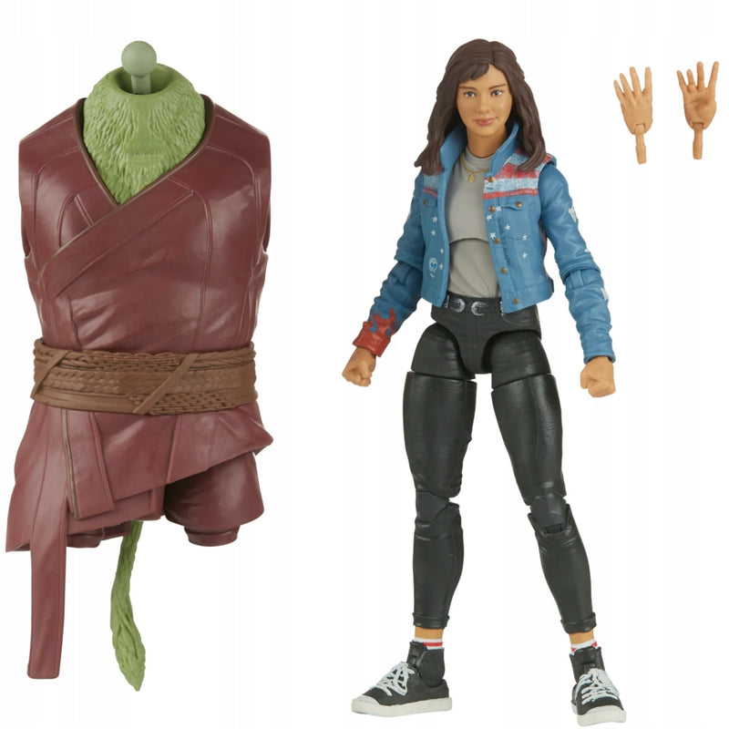 MARVEL LEGENDS RUCHOMA  AMERICA CHAVEZ 1 - widok 2 opakowania szczegoly zabawka kolekcja