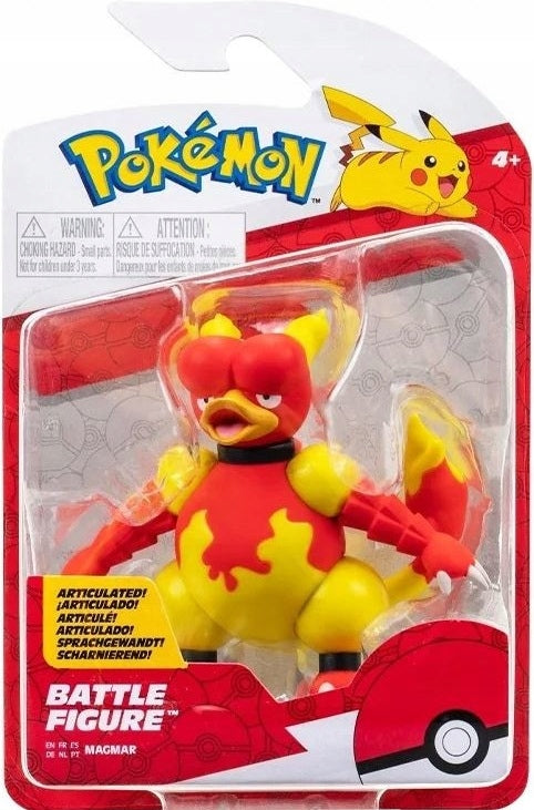 Zabawka POKEMON ORYGINALNA RUCHOMA  JAZWARES MAGMAR - kolekcjonerska premium zabawki Aseo dla dzieci