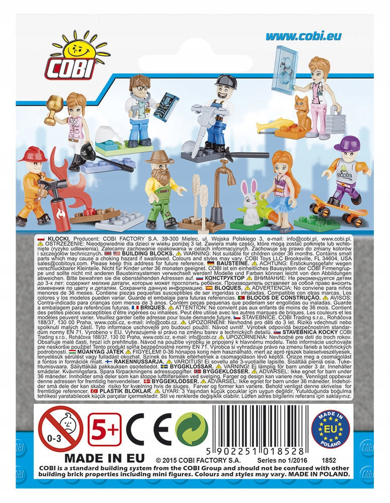 COBI ACTION TOWN SASZETKA  + AKCESORIA 1 - widok 2 opakowania szczegoly zabawka kolekcja