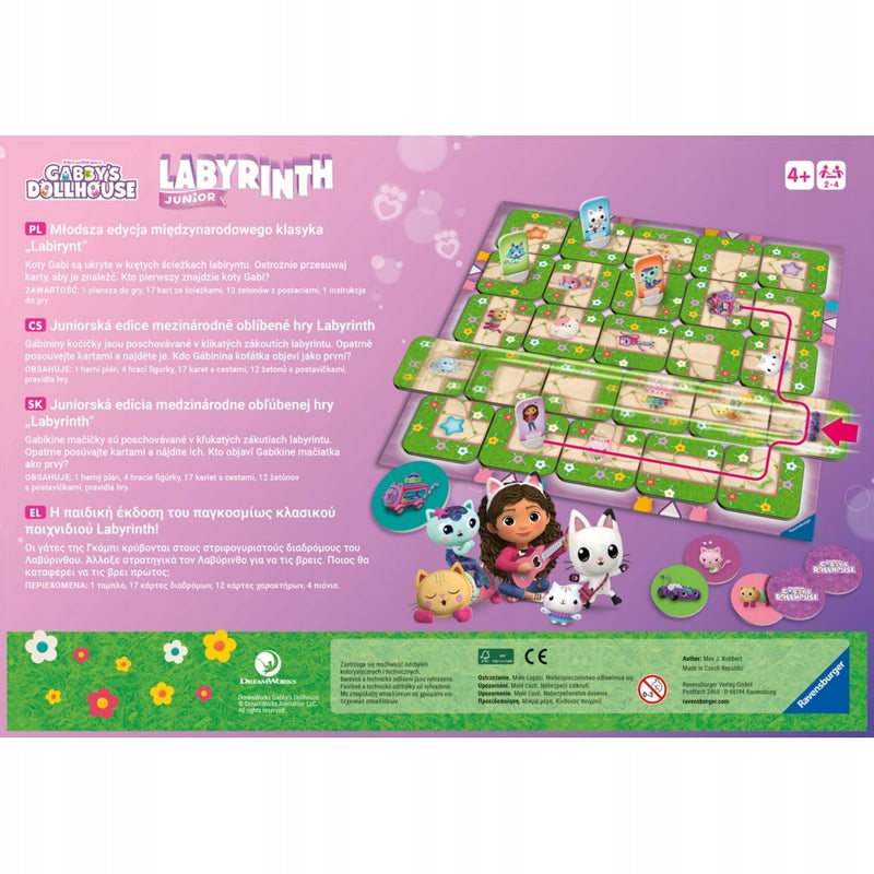 LABYRINTH JUNIOR GABBY'S DOLLHOUSE LABIR - widok 3 opakowania szczegoly zabawka kolekcja