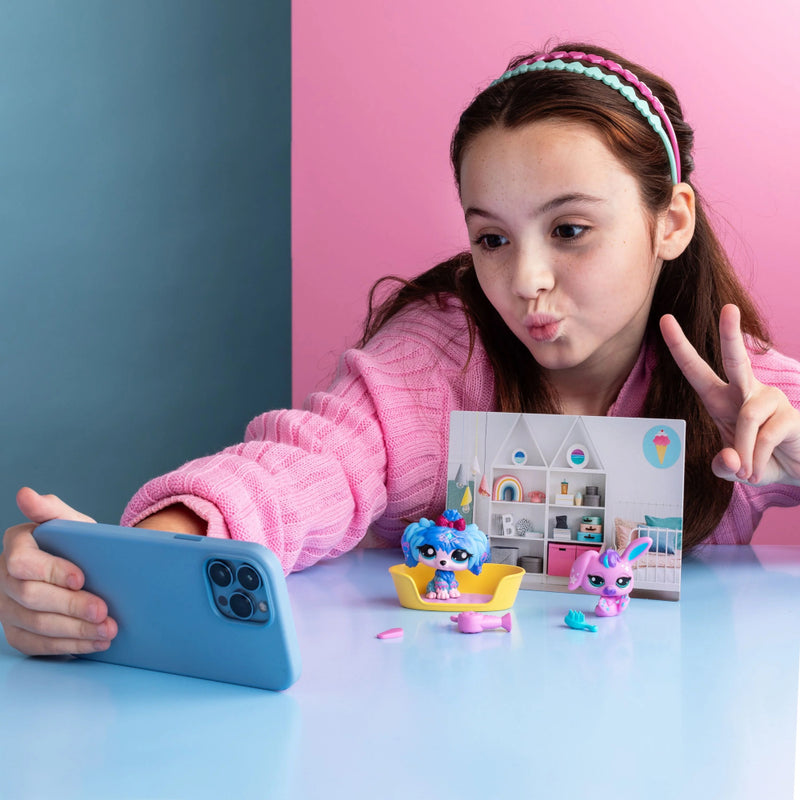 LITTLEST PET SHOP LPS SERIA 1 PETFLUENCE - widok 3 TM Toys opakowanie szczegoly collectible