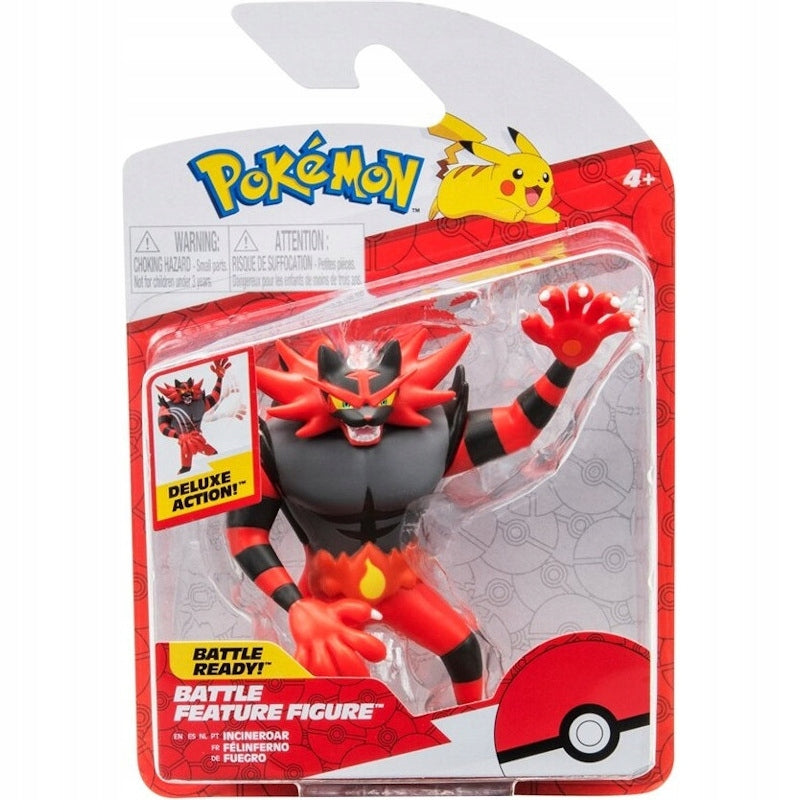 Zabawka POKEMON ORYGINALNA RUCHOMA  INCINEROAR - kolekcjonerska premium zabawki Aseo dla dzieci
